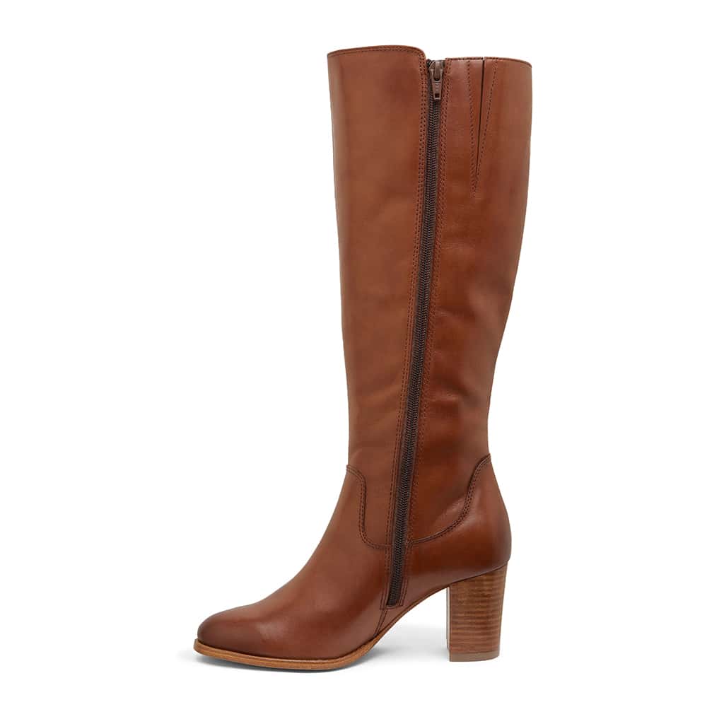 Germaine Boot in Mid Brown Leather | Jane Debster | Shoe HQ