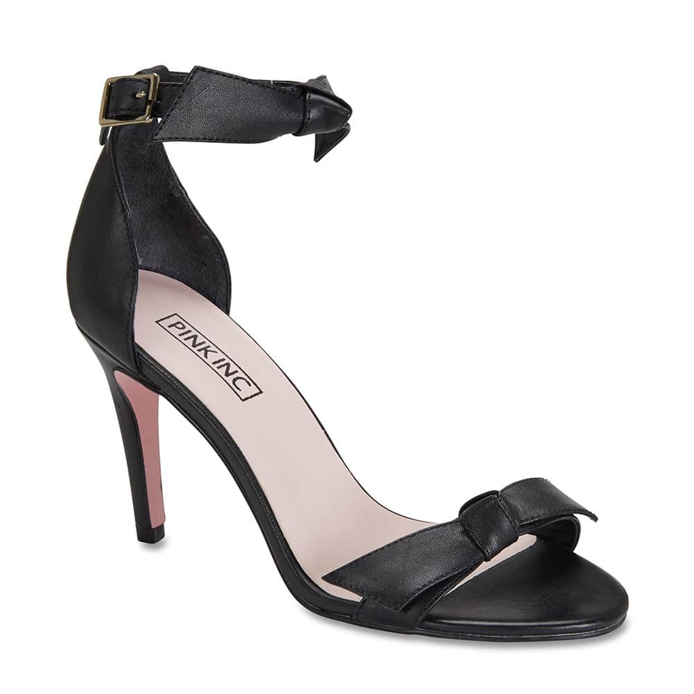 Destiny Heel in Black Leather| Pink Inc | Shoe HQ