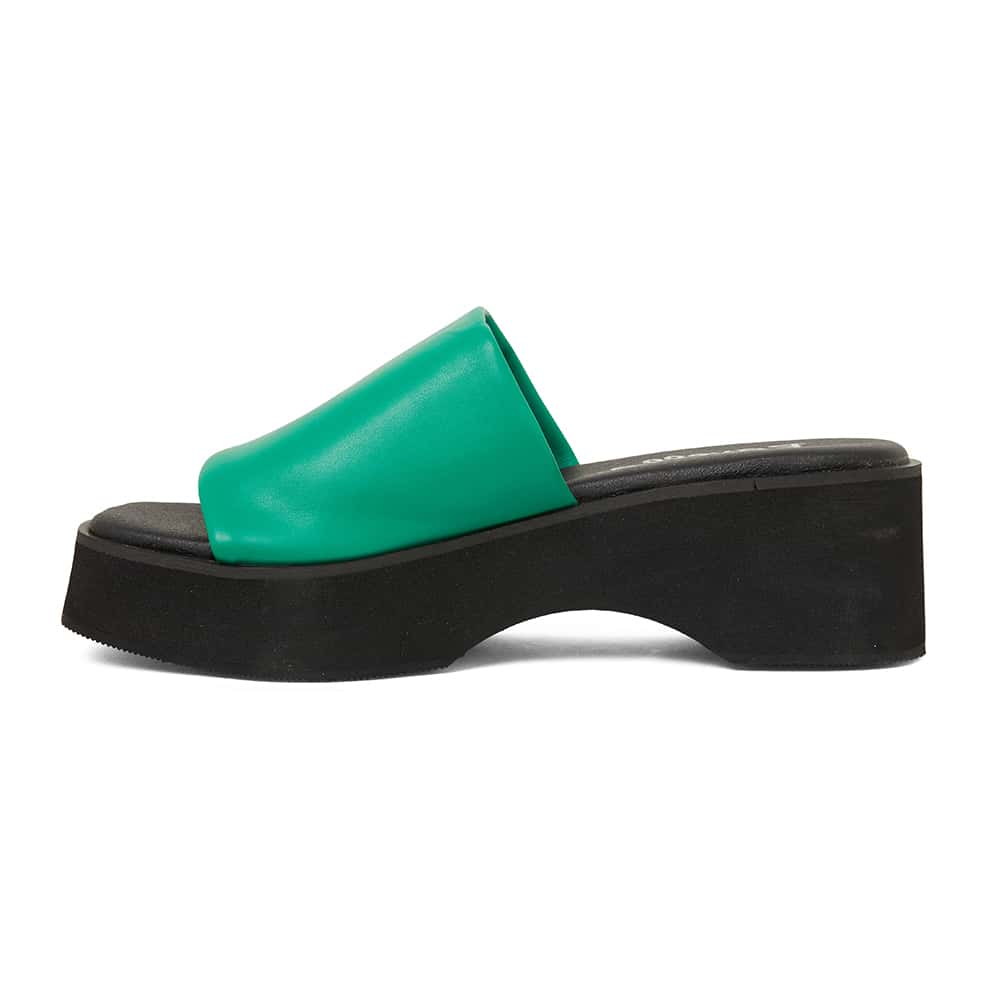 Fiasco Heel in Green Smooth | Ravella | Shoe HQ