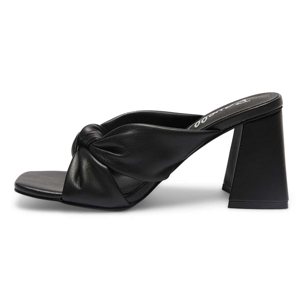 Imitate Heel in Black Smooth | Ravella | Shoe HQ