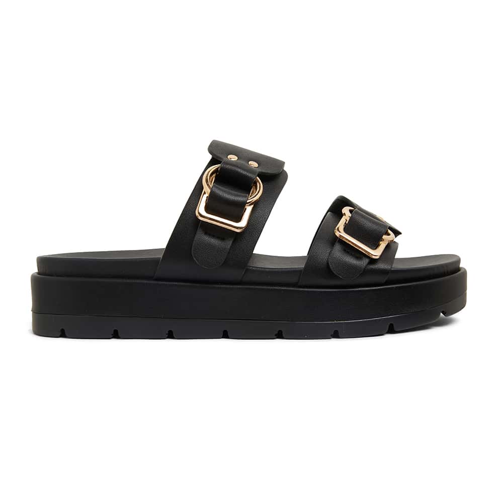 Fiction Slide in Black Smooth | Sandler | Shoe HQ