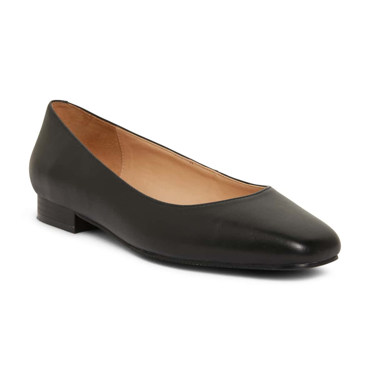 Gaby Flat in Black Leather | Sandler | Shoe HQ
