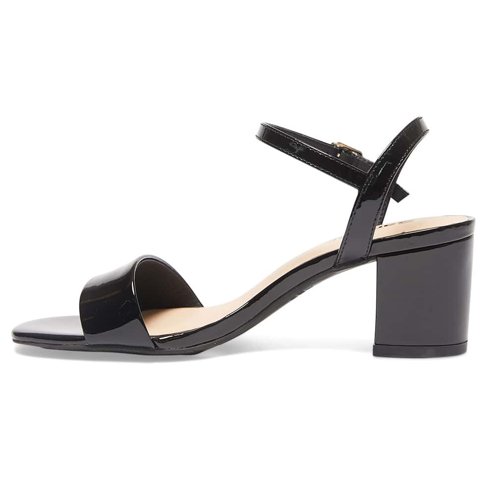 Heather Heel in Black Patent | Sandler | Shoe HQ