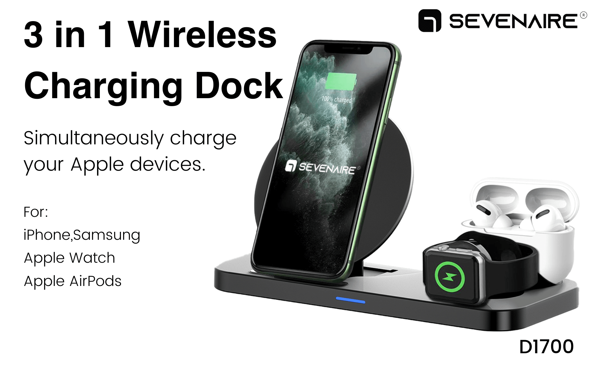 3 in 1 wireless charger for iphone