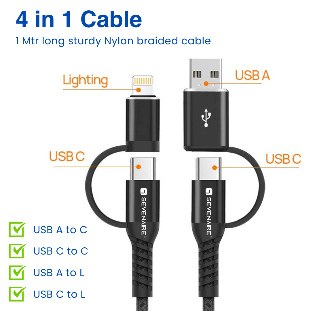 4 in 1 charging cable, 3 in 1 charging cable