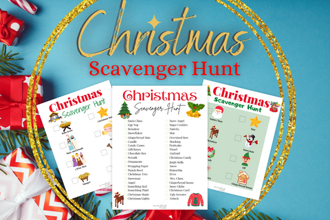Christmas Scavenger Hunt Family Holiday Game Night Activity Printable ...
