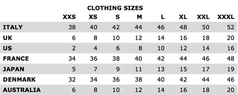 Dior Size Chart