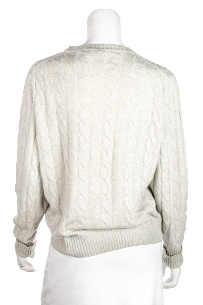 Loro Piana beige cashmere cable knit sweater | OWN THE COUTURE | Canada ...