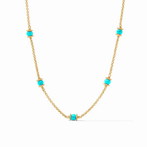 Julie Vos, Hydra Delicate Station Necklace Turquoise Blue - Lulubelles Boutique