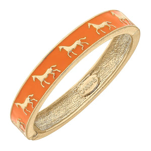 Virginia Enamel Equestrian Hinge Bangle - Lulubelles Boutique
