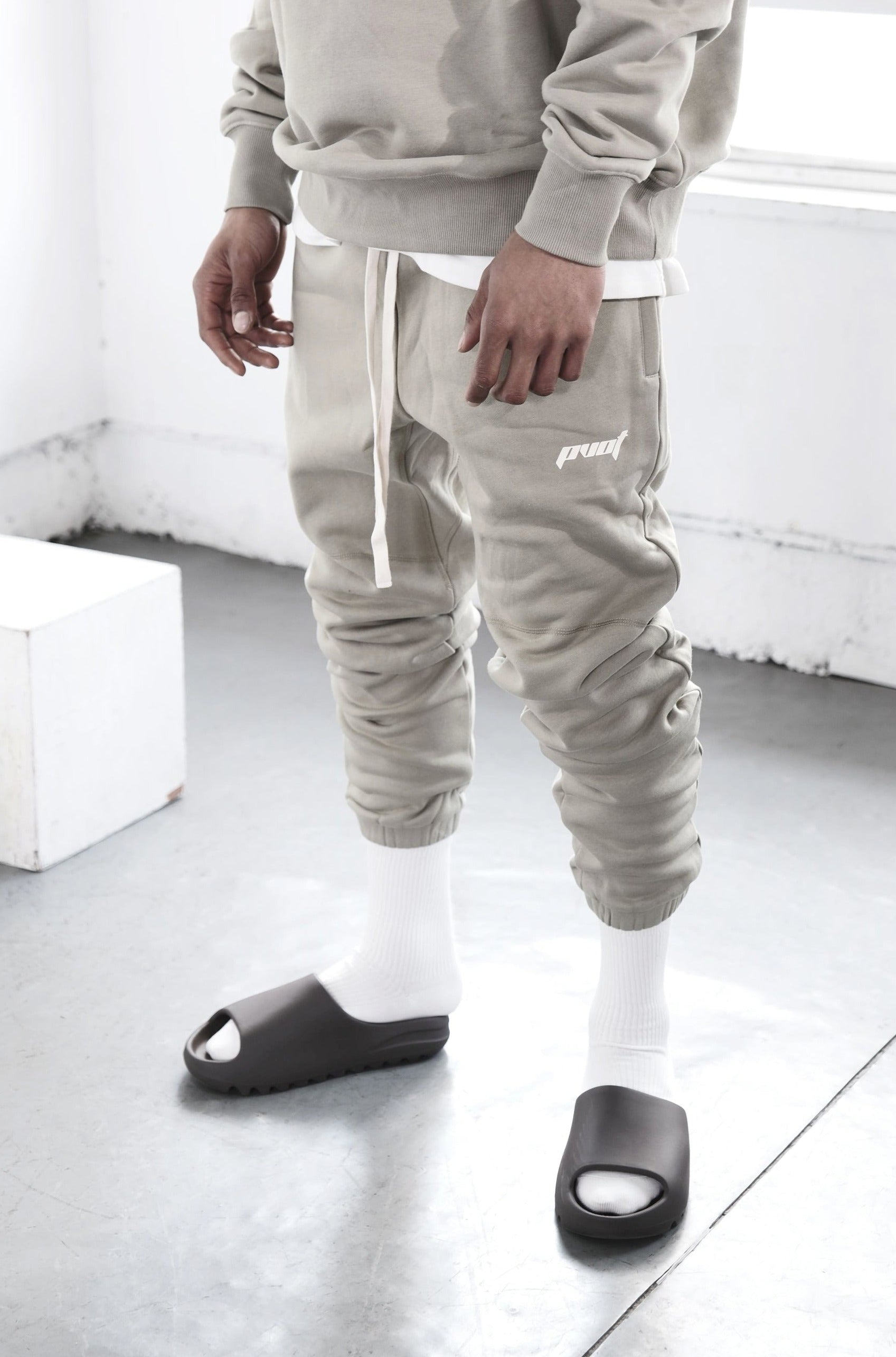 Pvot Athleisure Sweat Pants (Sand Beige)