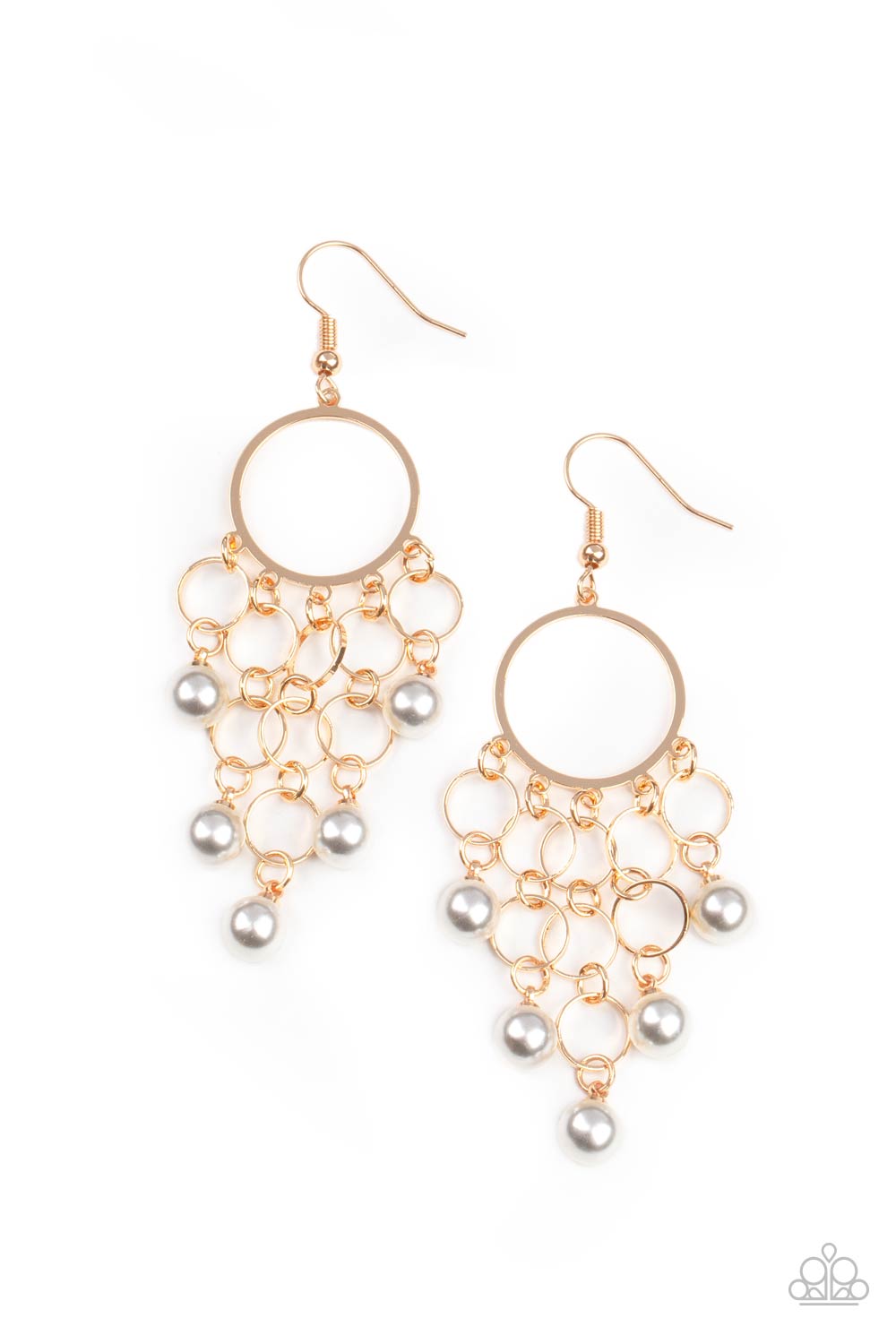 Paparazzi - When Life Gives You Pearls - Gold Earrings