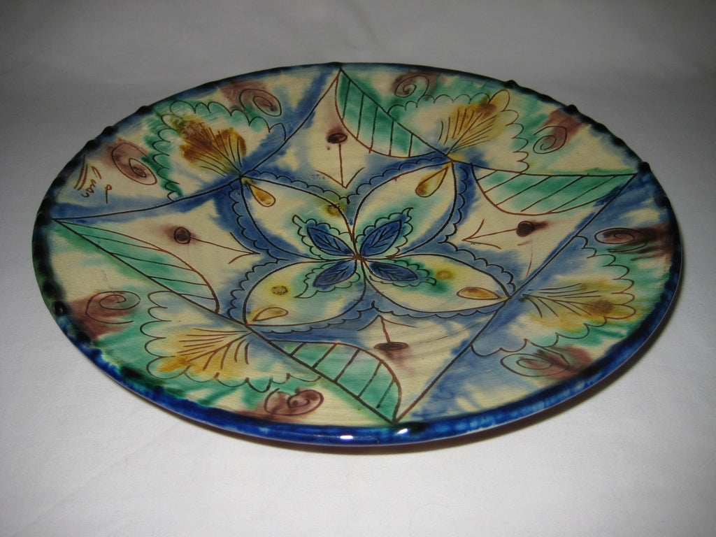 Vintage Hand Painted Spanish Majolica Plate Signed by the Artist – One-Offs