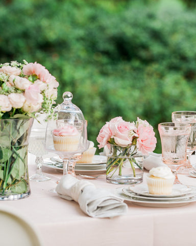 Bridal Shower Flowers Table Setting