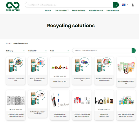 Some of Terracycle's Recycling Programs