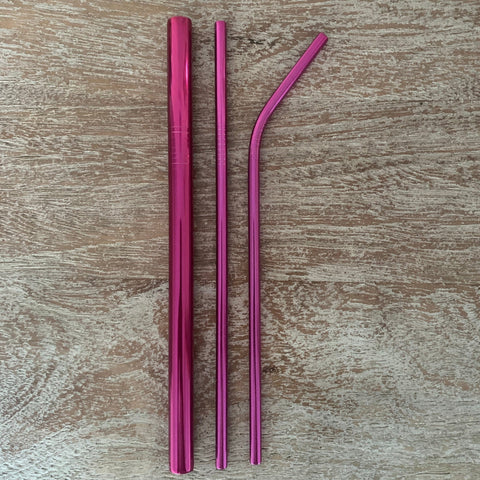 Reusable Straws Pink 