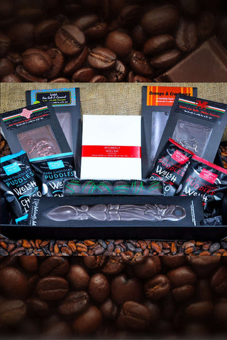 The Ultimate Welsh Chocolate Hamper an assortment of Wickedly Welsh Chocolate chocolate treats