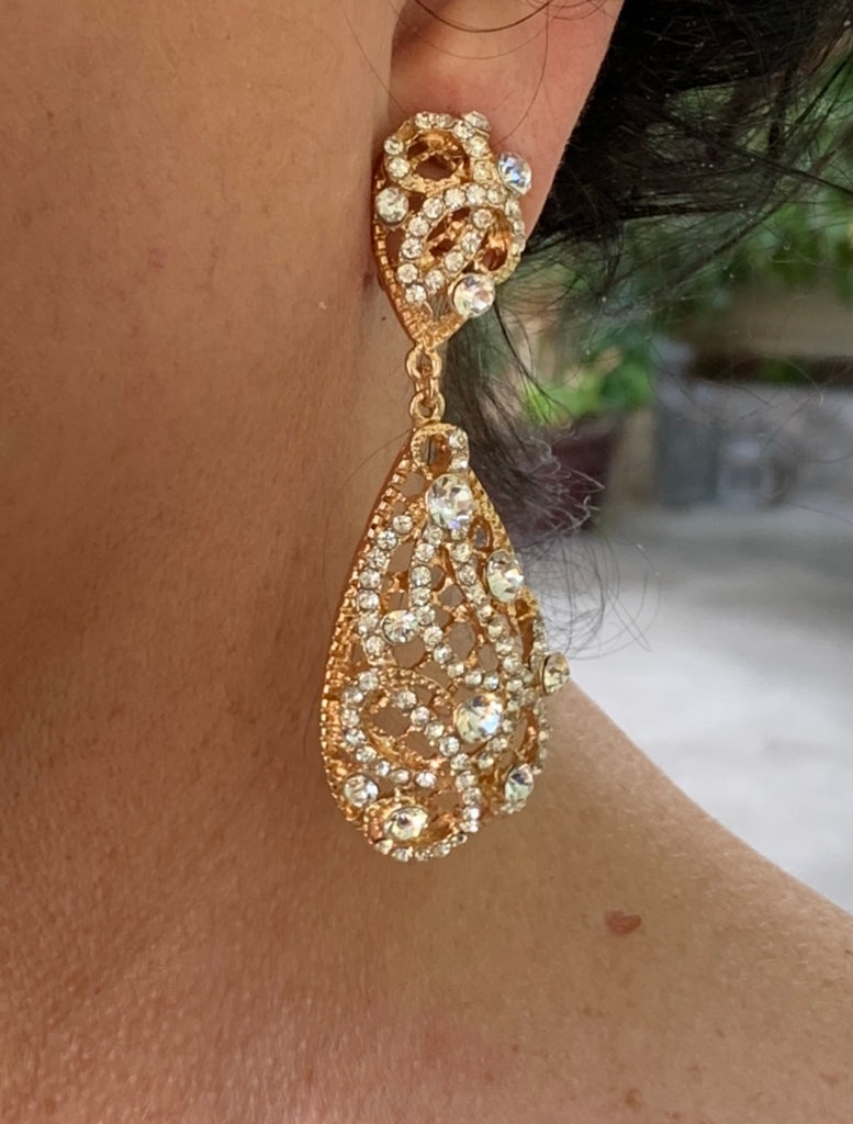 Rose gold prom on sale earrings