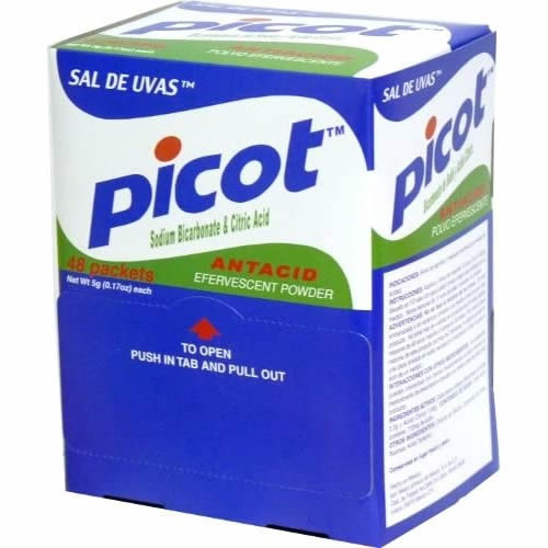 Sal de Uvas Picot Effervescent Powder Solution Antacid 0.17 Oz 1 Box of 12  Antacid Packets