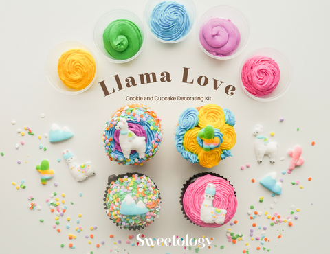 Llama cinco de mayo cupcakes