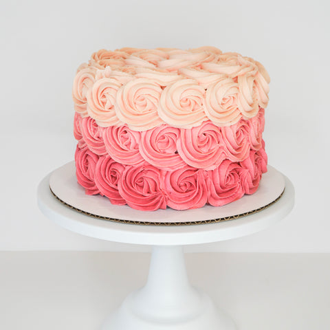 Mother's Day cake decorating kit with pink ombre roses