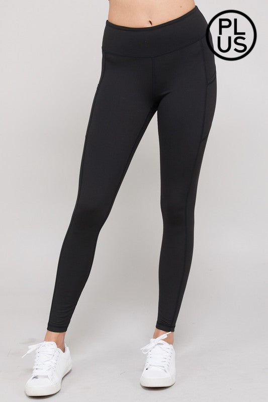 Women's High Waist Capri Pocket Yoga Pants - Space Dye Black