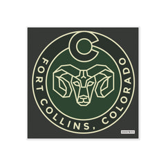 Fort Collins Ram (square) Sticker