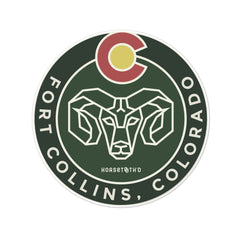 Fort Collins Ram (circle) Sticker