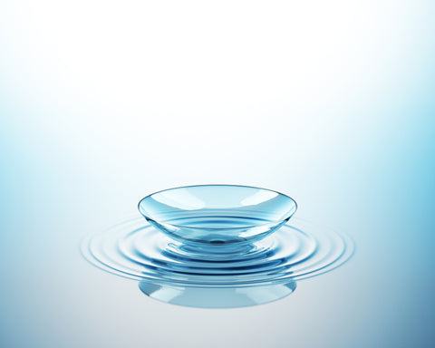 Contact lens on water