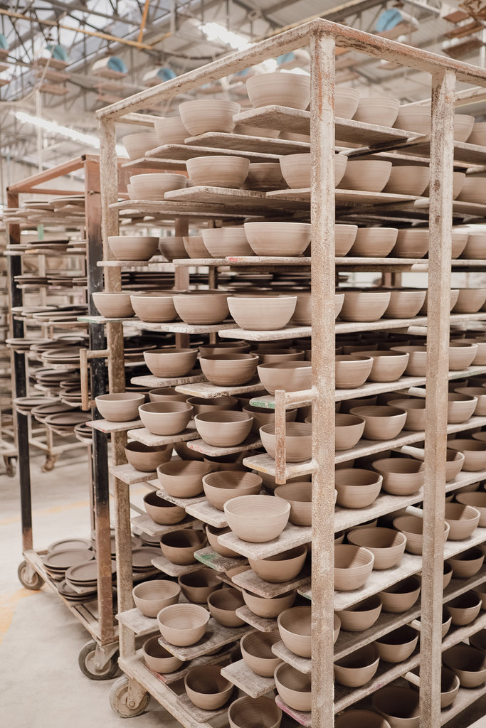 Handmade fruit and salad bowls at Palinopsia Ceramics