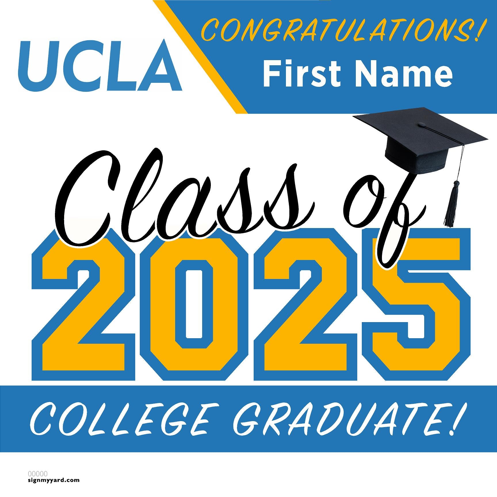 UCLA 24x24 Class of 2025 Yard Sign (Option A)