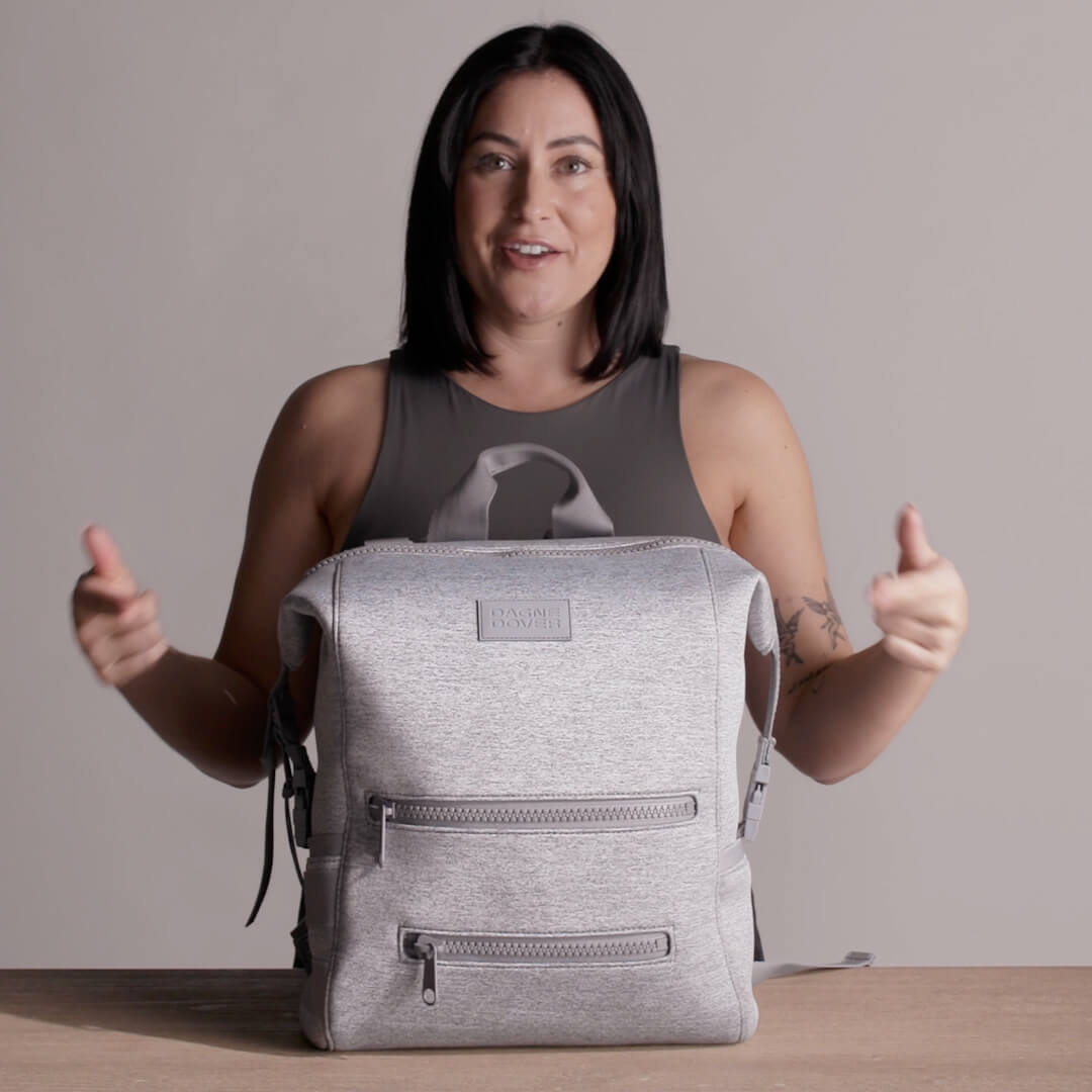 Indi Diaper Backpack in Onyx Air Mesh, Large Thumbnail