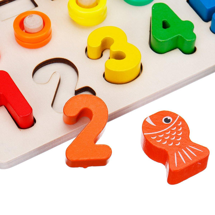 Preschool Learning Montessori Math Counting Board Digital Shape Pairing Educational Toys 