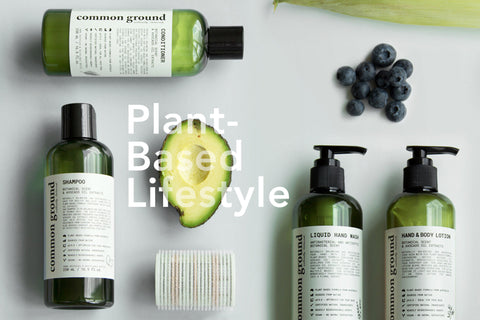 Plant-Based Lifestyle with Organic Shampoo and Conditioner