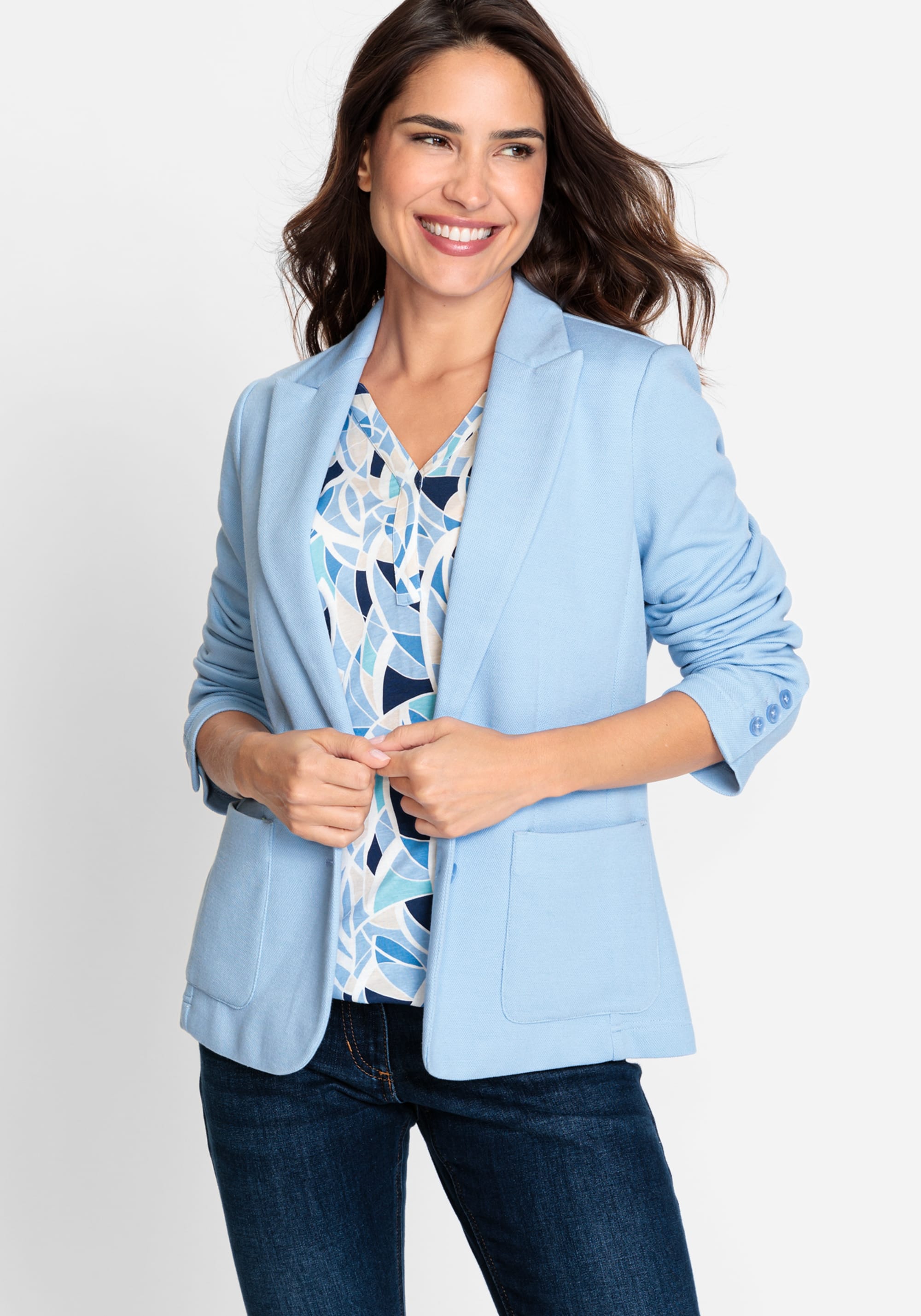 Long Sleeve Piqué Blazer - Olsen Fashion Canada product image