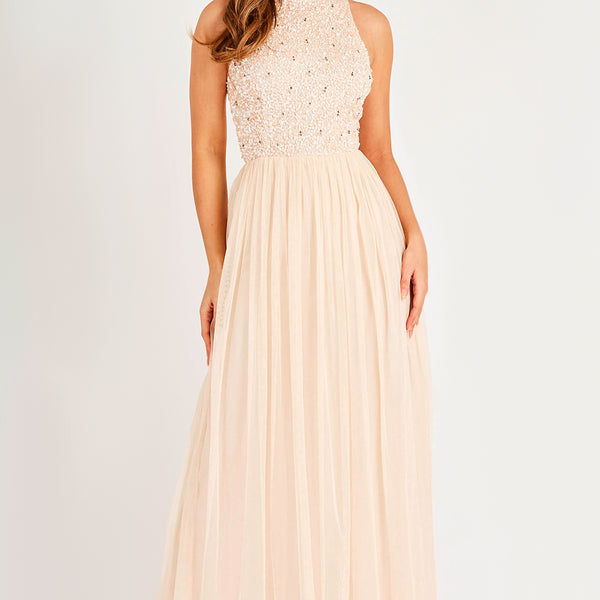 lace and beads mulan maxi