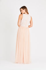 lace and beads picasso maxi dress