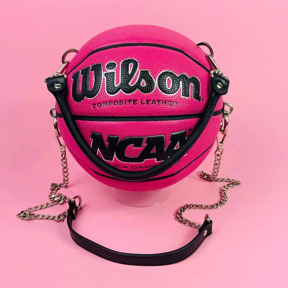 pink basketball bag