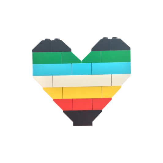 BrickNetty Pride Heart - Rainbow LGBTIQA+