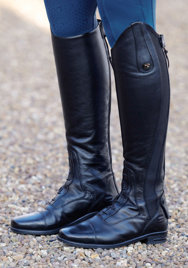 ladies black riding boots