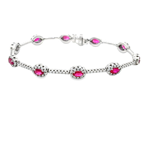 Effy Ruby Royale 14K White Gold Ruby and Diamond Bracelet – effyjewelry.com