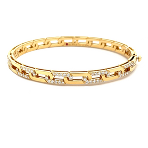 14k Yellow Gold Bangle Bracelet w/Screw Lock 001-440-00093, Wallach  Jewelry Designs