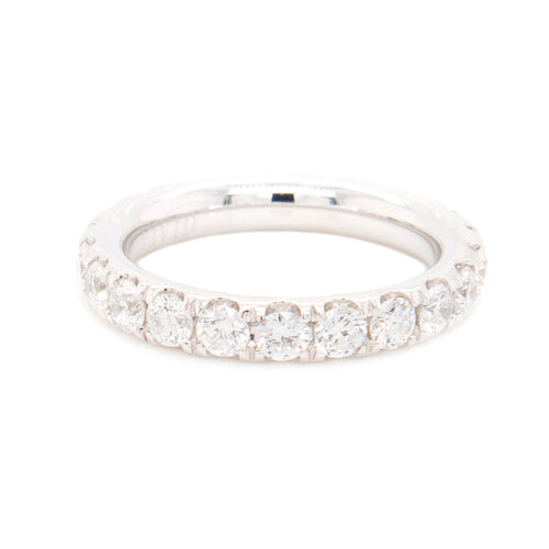 Eternity wedding band, white gold and diamonds - Categories Q9G23L