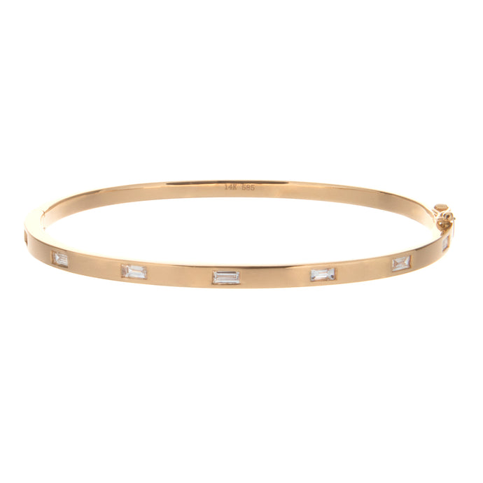 14k Yellow Gold Bangle Bracelet w/Screw Lock 001-440-00093, Wallach  Jewelry Designs