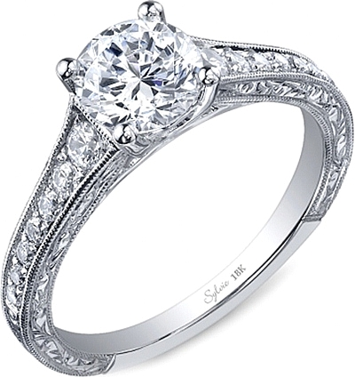 diamond engraved ring