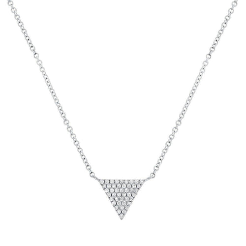 160-4045 - 14k White Gold Diamond Triangle Pendant – H.L. Gr...