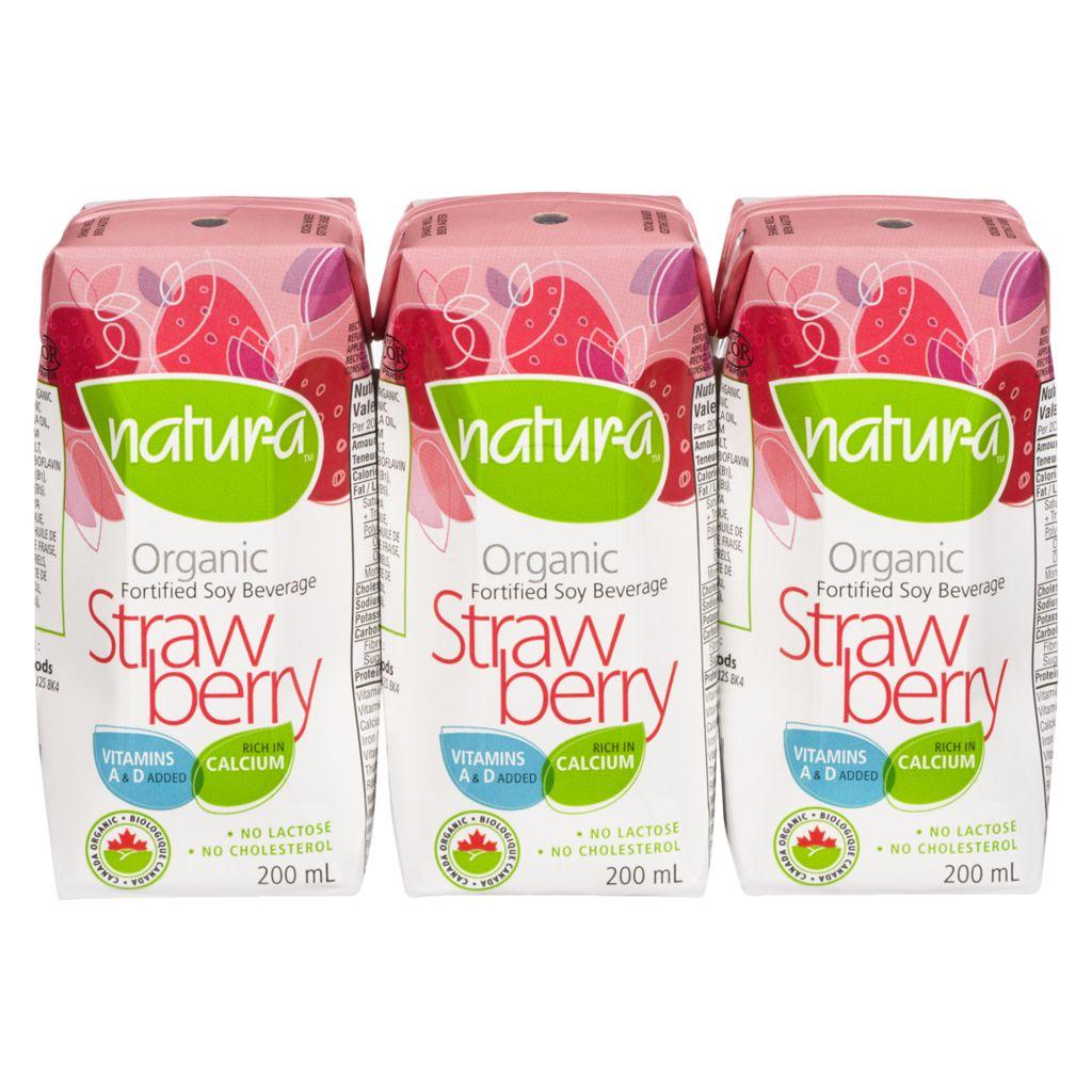 Natura Organic Soy Beverage Strawberry 3 pack