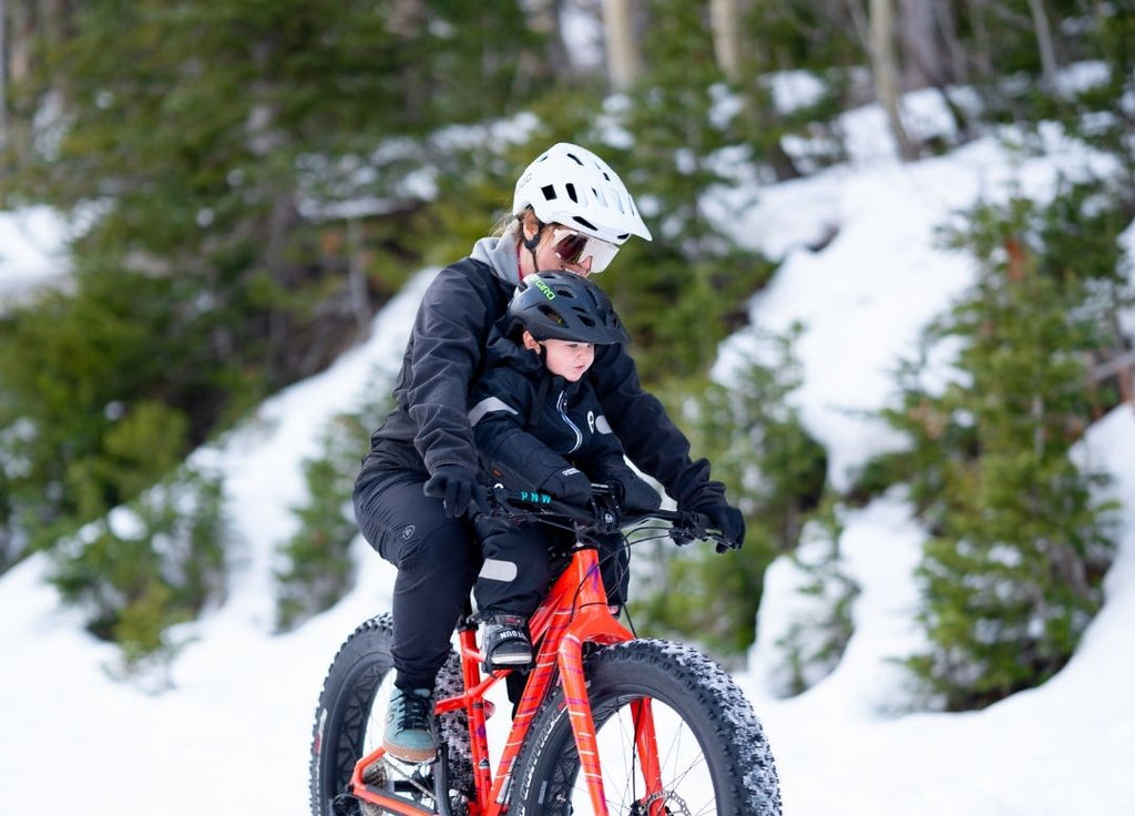 fat biking through the snow in utah