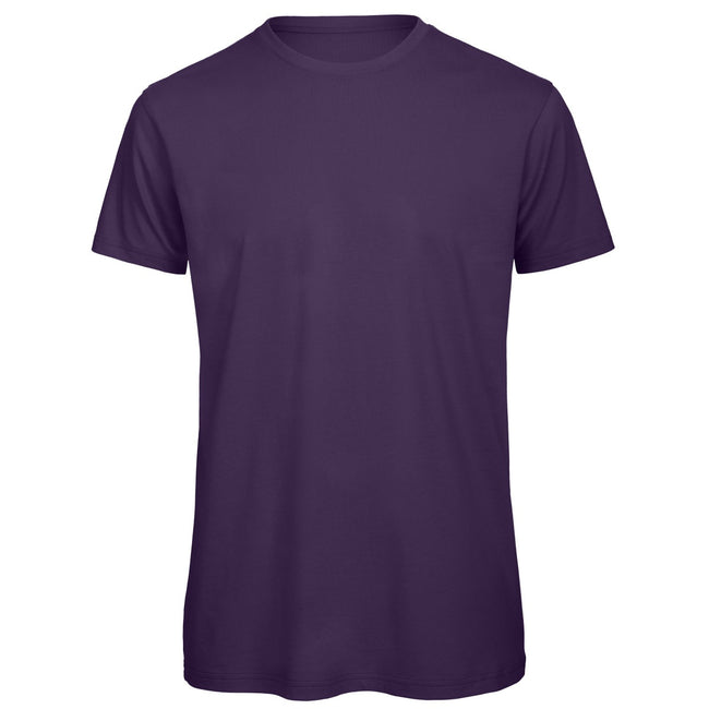Urban Purple - Front - B&C Mens Favourite Organic Cotton Crew T-Shirt