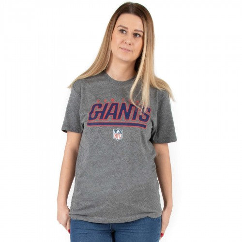 New York Giants Womens/Ladies T-Shirt Gray/Navy/Red L Cotton Polyester Womens T-Shirt